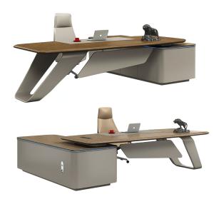 China OEM ODM Large Wooden Manager Executive Desk For Luxury Modern Office Furniture factory