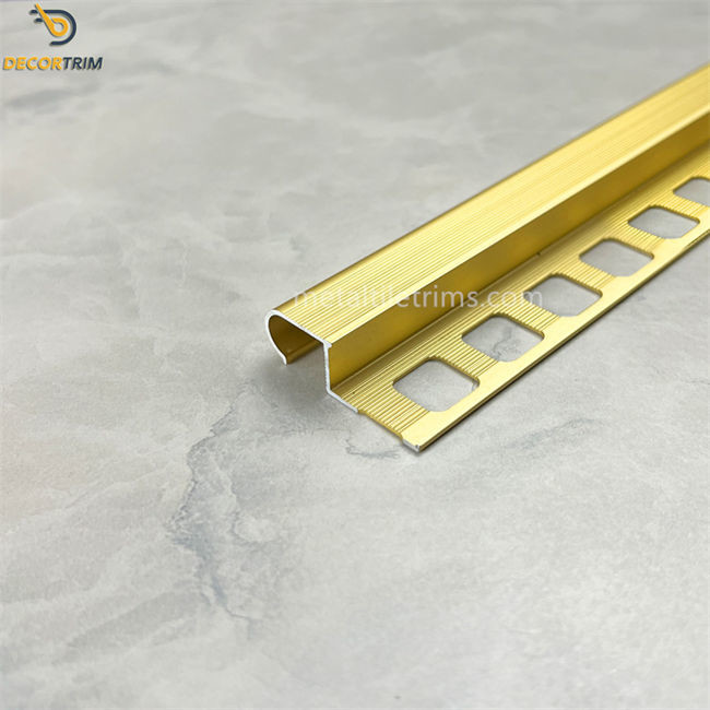 Aluminum Strip For Tiles Double Edge Tile Trim , Diall Tile Trim Corners Matt Gold