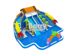 China Giant Inflatable Water Park , Commercial Jungle House Water Park For Kids factory