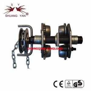 China 3M 0.5T Hand Chain Geared Girder Lifting Beam Trolley Galvanized factory
