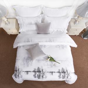 China Hotel Textile 100% Cotton Hotel Bedding Sets Duvet Cover Set Geometric Pattern factory