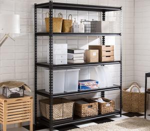 China Multi Color Industrial Metal Shelving System / Metal Garage Shelves Long Lifespan factory