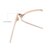 Ultra light Titanium Frame Glasses Polygon Round Customized Logo