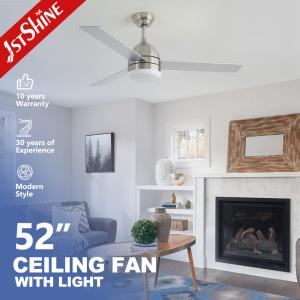 China Sliver Dimming DC Motor 220V Modern LED Ceiling Fan Mute 6 Speeds factory