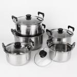 Quality Kitchen Cookware Set American Style Cooking Pot Sets 410 Stainless Steel