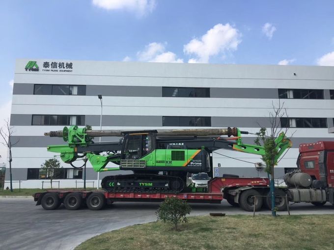 KR90C Rotary Drilling Rig With Cat Chassis , 72 M / Min Main Winch Line Speed Max. Drilling Diameter 1000mm