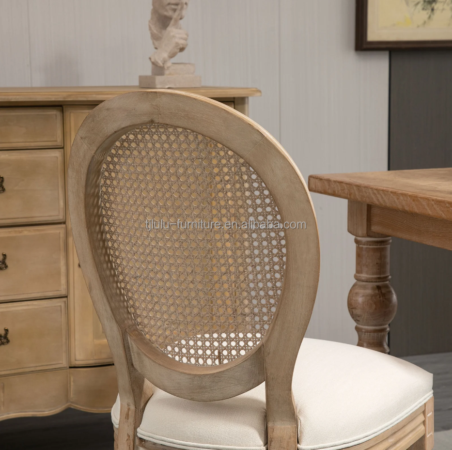 Hotel Furniture Classic Style Rattan Back Banquet Modern Nordic Chair 50pcs Upholstered Solid Wood Wedding Chair for Events
