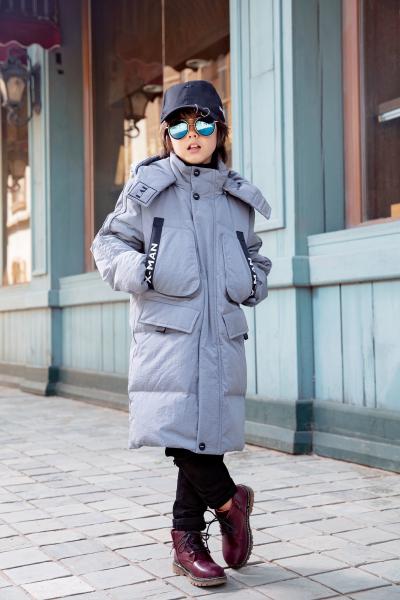 Bilemi Handsome Boy Duck Down Warm Coat Winter Jacket Fashion Kids Parka for