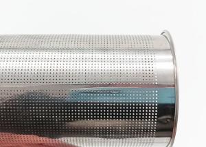 China 220 Micron 0.5mm Thickness Perforated Metal Pipe , Water Filter Elements For Coffee factory