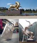 Design city mall plaza park campus large stainless steel art modern abstract