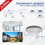 360 Degree Rotation LED Ceiling Fan With Swing Head , Indoor Bedroom Fan Light