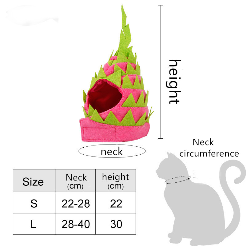 Headset Fire Dragon Fruit Shape Pet Headdress For Christmas