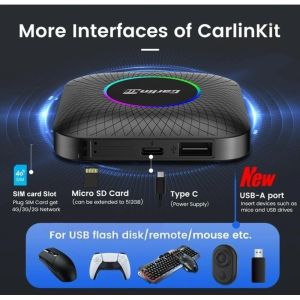 Multi Media New Cpc200 Tbox Ambient Wireless Adapter Carplay Usb 128 Gb Sim Tf