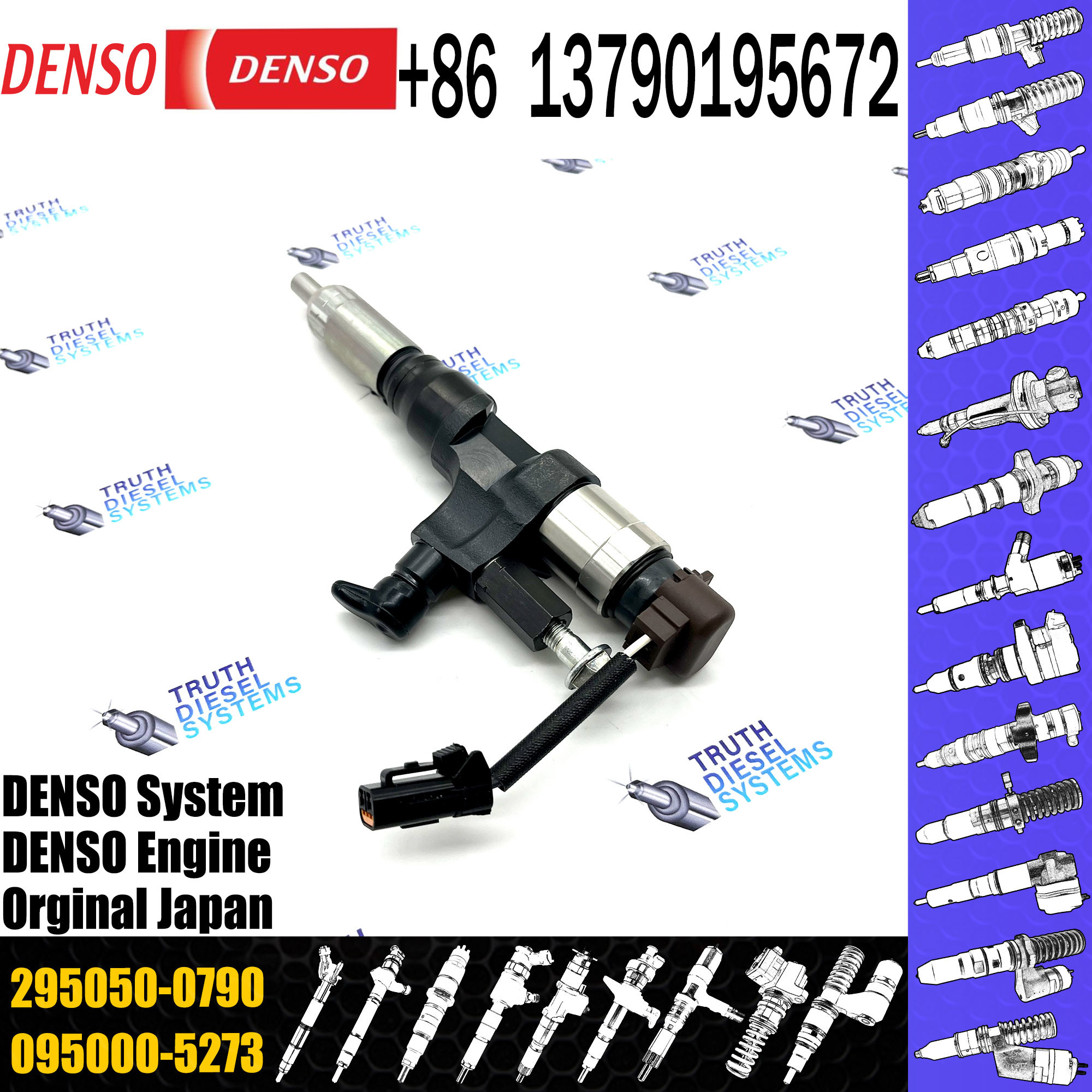 Diesel Engine Injector 295050-0790 Diesel Common Rail Fuel Injector 23670-E0530