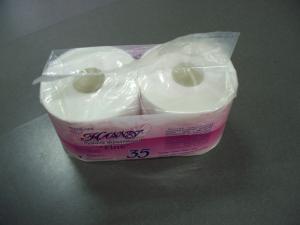 China 100g Bathroom Home Toilet Tissue Paper Roll , 2 Rolls Per Bag factory