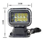 50W 4000lumens 12DV Cree LED Marine Remote Control Spotlight Offroad Truck Car