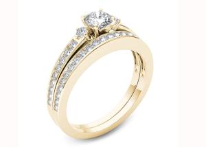 China 0.48CT Moissanite Diamond Engagement Wedding Rings 18K Gold Material factory