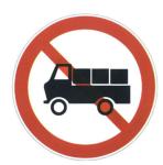 Prohibition of vehicles driving into signs