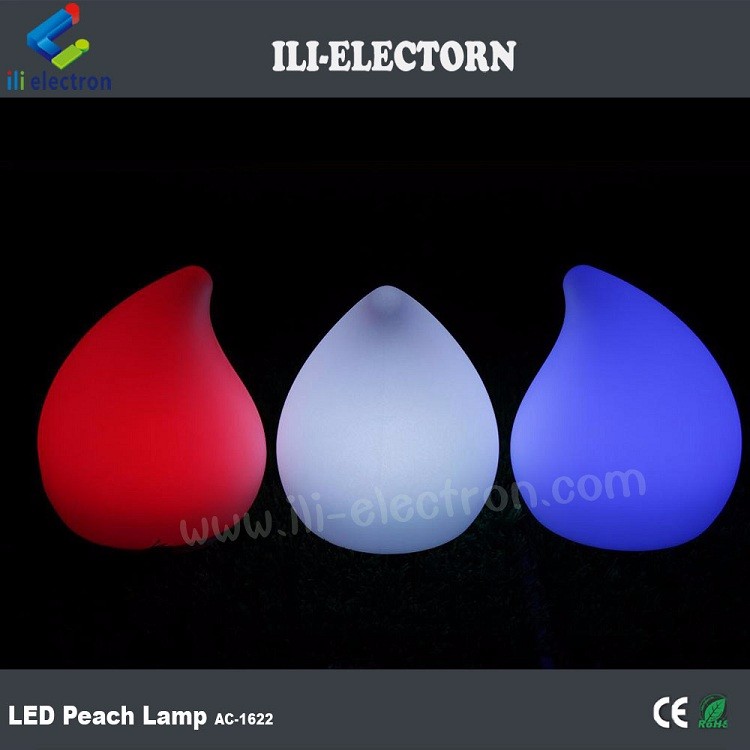 colorful peach shape plastic Mini modern table lamp