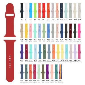 China 38MM 40MM 42MM 44MM Sport Silicone Watch Strap Belt For Apple IWatch 6 factory