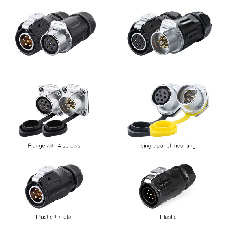 CNLINKO Connector Manufacturer M20 Industry Waterproof IP68 Musical Instruments 7 Pin Signal Cable Connector