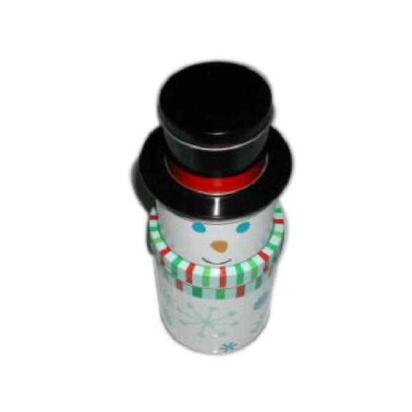 China Personalized Christmas Packaging Boxes Metal Material , Snowman Storage Box factory