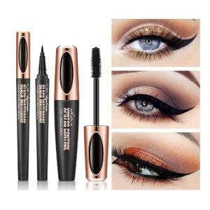 MSDS 4D Black Waterproof Eyeliner And Mascara For Straight Lashes