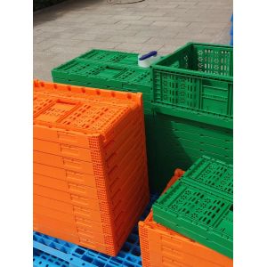Foldable PE/PP Plastic Collapsing Crate Square Milk Bottles Storage Bins for