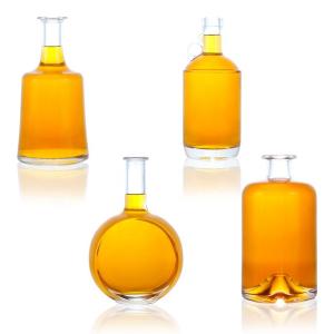 China 70cl 75cl Custom Design Clear Glass Bottles for Tequila Vodka Whiskey in Shandong factory