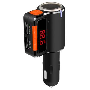 China Mini LED Display Bluttooth Car FM Transmitter Support MP3 Player ABS Material factory