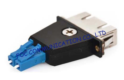 Hybrid LC - SC and LC to ST Fiber Optic Adapter For Telecom Networks , Male to
