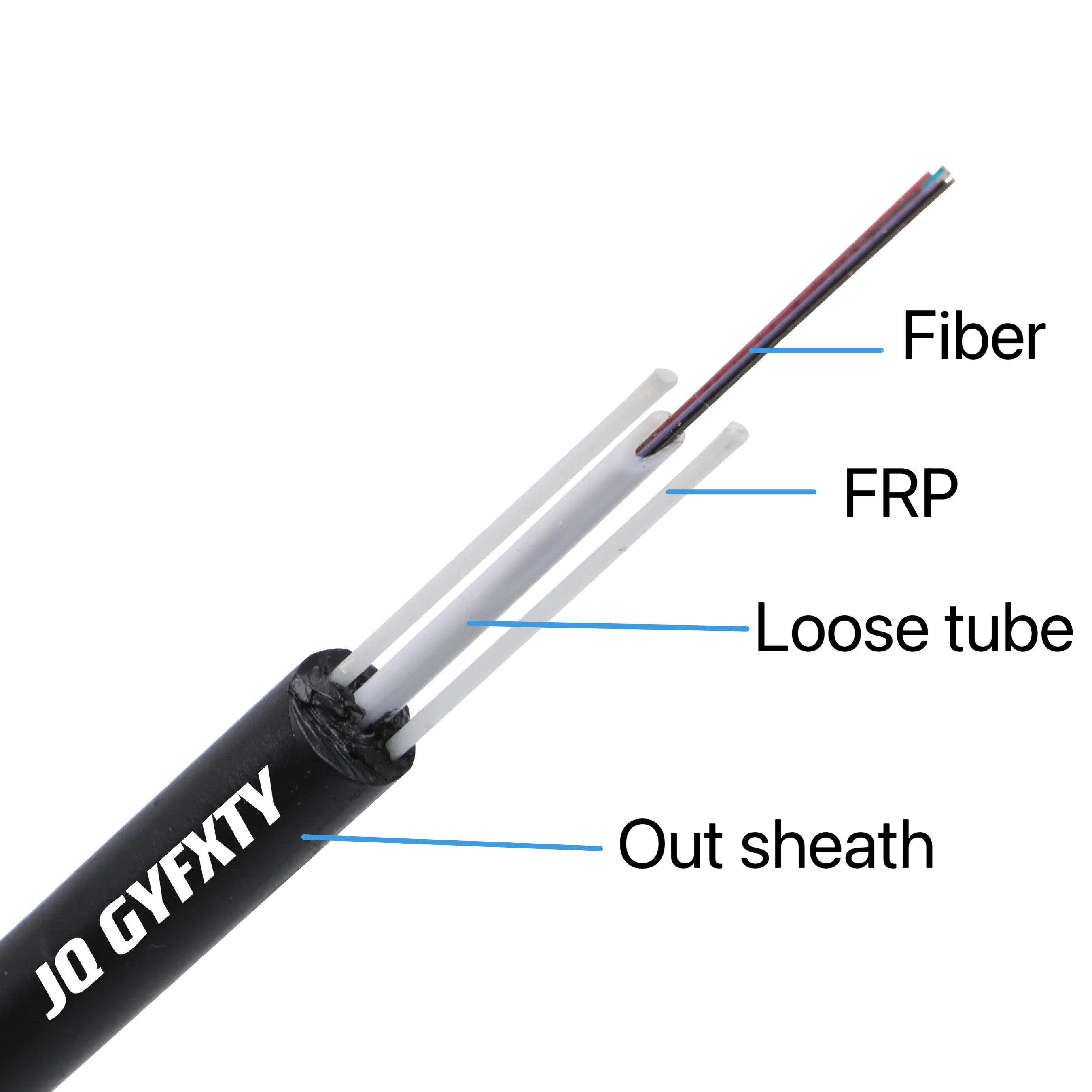 Outdoor Fiber Optic Cable GYFXY Central Loose Tube Non-metallic Non-armored Cable Single Mode
