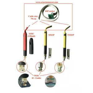 MSOP8 TSSOP8 SOIC 8 KITS pogo pin adapter with guide cap for in-circuit EEPROM