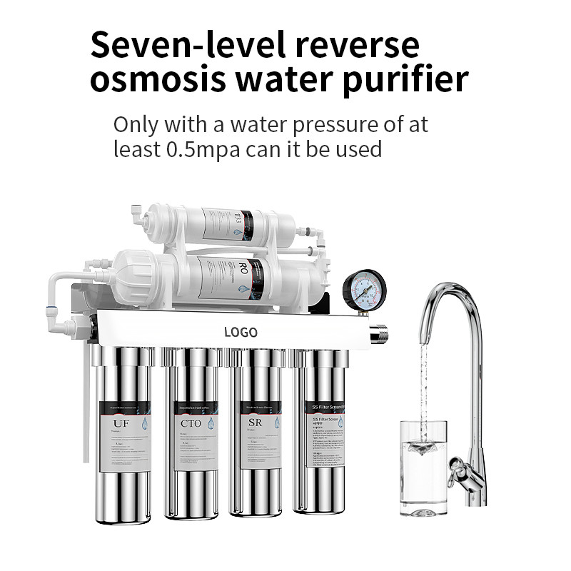7 Grade 316 Stainless Steel RO Water Filter 600GPD for Drinking Water