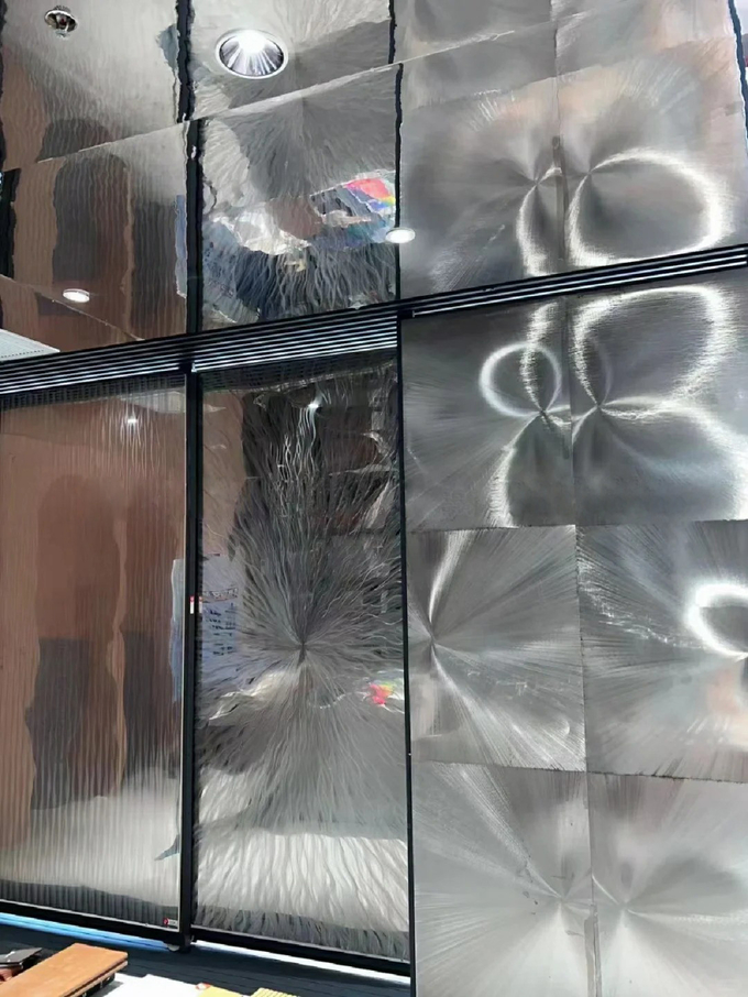 4x8ft Polished Stainless Steel Texture 304 316 Mirror Finish 3D Art Decoration Pattern Stainless Steel Sheet