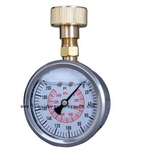 China Glycerine Liquid Filled Water Pressure Test Gauge 200Psi 3/4&quot; Thread factory