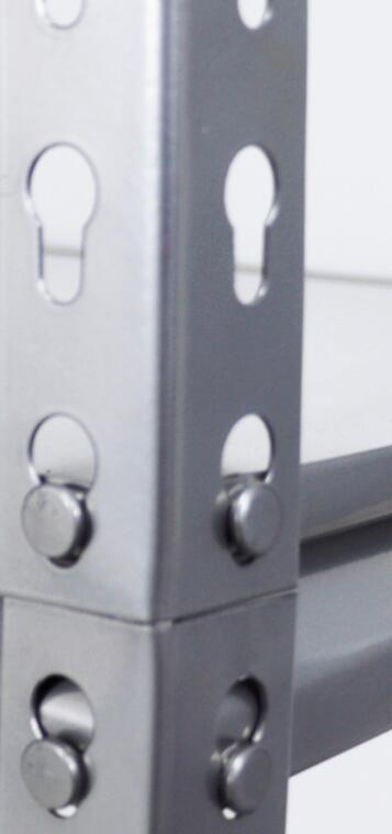 Gourd Hole Five Panels Factory Boltless Warehouse Shelving in Grey 