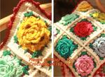 Crochet bed pillow Daisy hand-woven cushion covers Decorative Cushion flower