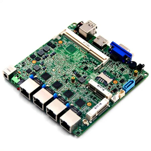China Newest J1900 / J1800 12*12cm Nano Computer Mainboard VGA HD-MI 4 Lan DDR3 Firewall Server Motherboard For Nano PC factory