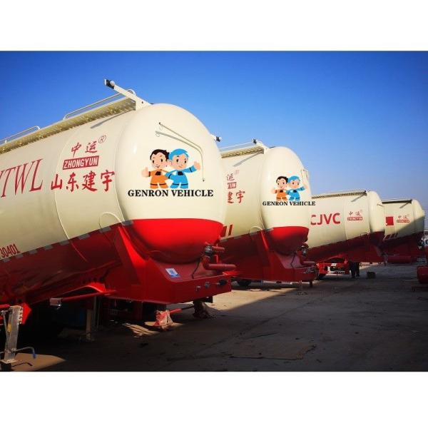 China 3 Axles 55M3 Tank 12 Weels 55Ton Cement Pneumatic Trailer factory