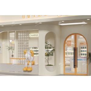 09-HLNJS Mom And Baby Shop Display With Energetic Milk Orange Style