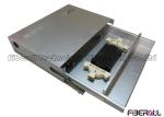 Aluminum Fiber Optic Patch Panel Rack Mounted Grey 4 Entry Ports Dust Proof