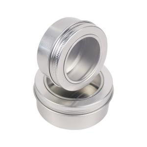China Custom Logo Round Aluminum Cosmetic Jars Metal Tea Canisters For Food Storage factory