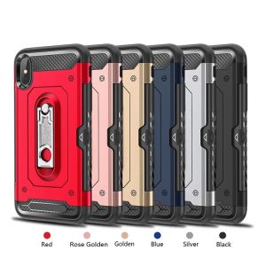 China 2 in 1 PC+TPU Color Red Black Kickstand Armor Case Back Cover For IphoneXS IphoneXR IphoneXS MAX Iphone8 Iphone8 Plus factory