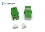 LAN LC APC Fiber Optic Coupler Flangeless Duplex With Internal Shutter