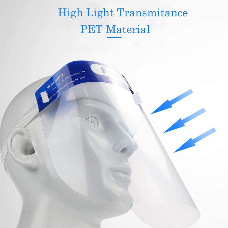 Public Reusable Protective Face Shield Windproof Full Face Safety Shield