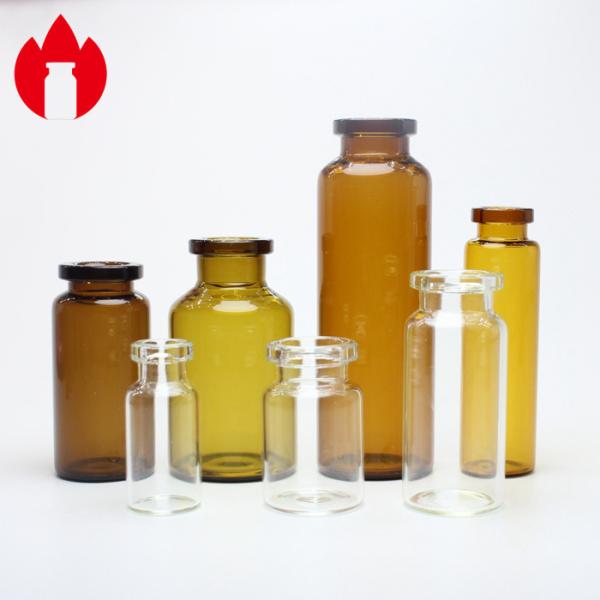 China 1ml 2ml 5ml 7ml 10ml 20ml 30ml Clear or Amber Tubular Glass Vial factory