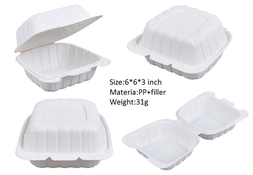 350 capacity Takeaway boxes Disposable biodegradable rigid foam food containers