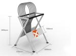 ​Eco Friendly Sports Display Rack Tennis Racket Display Rack Red / Blue / Gray