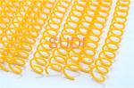Yellow Color 2.29mm 1-1/4'' Plastic Spiral Binding Coils